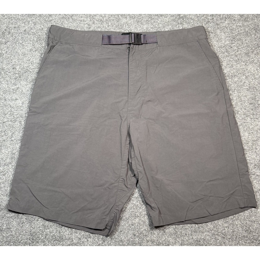 Nike SB Chino Shorts Men's 36 Grey Belted Stretch Skateboarding Casual Comfort